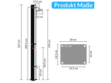 Lade das Bild in den Galerie-Viewer, VIAMARE Solar Shower - Gartendusche